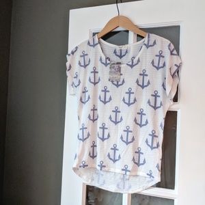 ‼️ NWT Love J Anchor Soft Knit T Shirt Size S